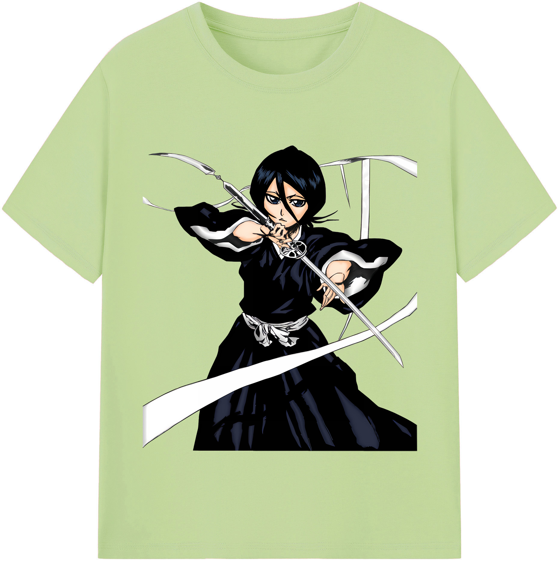 （画像用） ブリーチ 朽木ルキア BLEACH Kuchiki Rukia 綿100％半袖Tシャツ（フロントプリント）